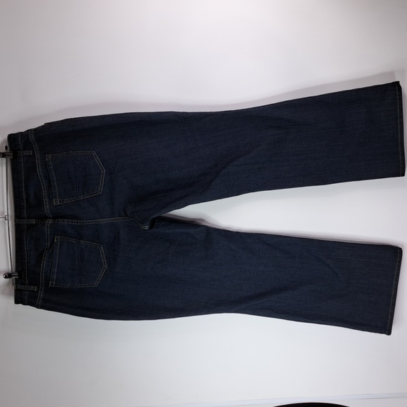 Fashion🔺️Bug Moderately Curvy Dark Wash Wide Leg Blue Jeans Size 22W - Picture 3 of 17